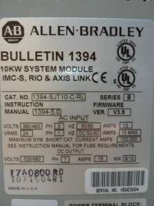 Allen Bradley 1394 SJT10 C RL Servo Control #29351  