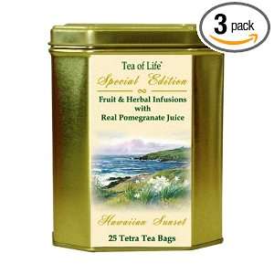 Tea Of Life Special Edition Hawaiian Sunset Herbal Blend Flavor, 25 