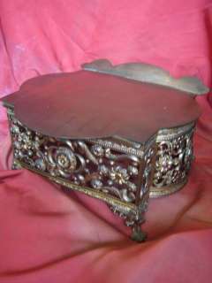 Antique stunning ormulu enamel table church lectern IHS  