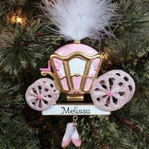 Personalized Name Princess Carriage Christmas Ornament 