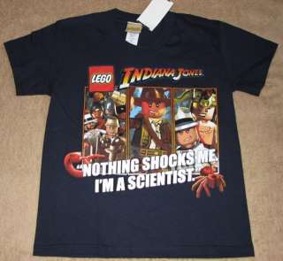 INDIANA JONES Lego *Im Scientist* Navy Tee T Shirt sz 4  