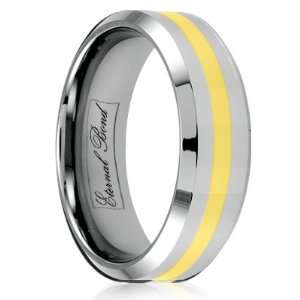 HERCULES 8MM Tungsten Carbide Beveled Edge 8mm Wedding Band Ring With 