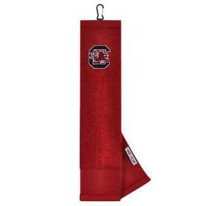 South Carolina Gamecocks NCAA Embroidered Tri Fold Towel:  