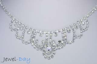 Swarovski Crystal Circle Wedding Set Necklace 18 Karat  
