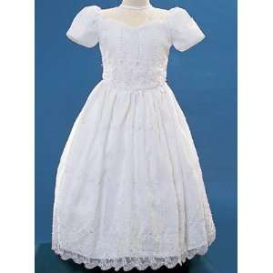  Size 10 Girls White First Communion or Flower Girl Dress 