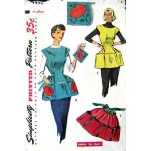   Misses/womens Cobbler Apron, Half apron & Potholder Pattern Transfer