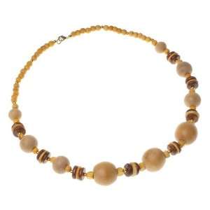  Sitas Choice Wood Beaded Collar Necklace Jewelry