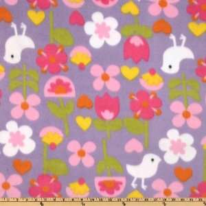  60 Wide Fleece 1st Day of Spring Lilac Fabric By The 