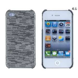  Silver Textured Bling Case for Apple iPhone 4, 4S (AT&T 