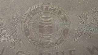  Walter City Brewery Eau Claire WI Brass Beer Tray Walters Sign  