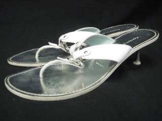 SIGERSON MORRISON White Leather Thongs Sandals Shoes 9  