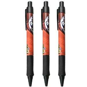  Denver Broncos Sof Grip 3 Pack Pen Set
