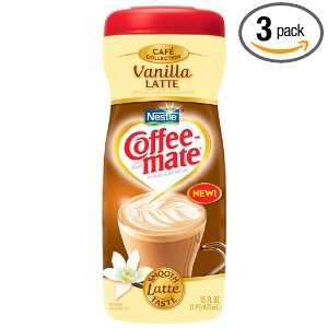 Coffee Mate Cafe Collection Vanilla Latte, 15 Ounce (Pack of 3)