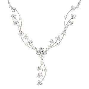   Quality Elegant Rainbow Necklace with Silver Swarovski Crystals (966
