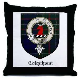  Colquhoun Clan Crest Tartan Family Throw Pillow by 