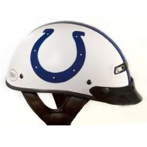   White Medium NFL Indianapolis Colts Motorcycle Half Helmet Automotive