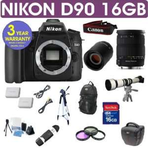  Nikon D90 + Sigma 18 200mm OS Lens+ 650 1300mm Lens 