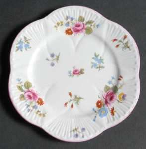 Shelley 13425 Rose & Red Daisy 8 Plate  