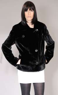 SAGA FURS sheared black mink fur jacket   All sizes available  