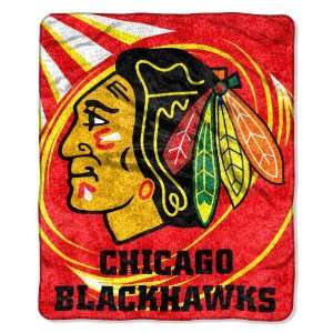  NHL Chicago Blackhawks SHERPA 50x60 Throw Blanket Sports 