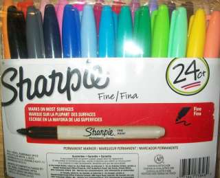 NEW SHARPIE 24 FINE PERMANENT MARKERS IN A POUCH  