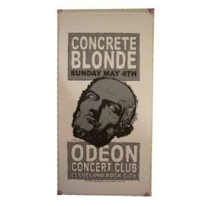 Concrete Blonde Silkscreen Poster Grey Face Odeon