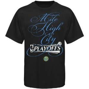  NBA Denver Nuggets Black Mile High City T shirt: Sports 
