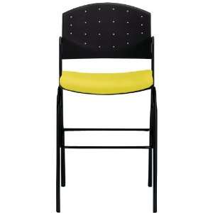  Eddy Black Bar Stool with Upholstered Seat Pad