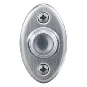   Button with Recessed Mount with LED Halo Lighted Center, Satin Nickel