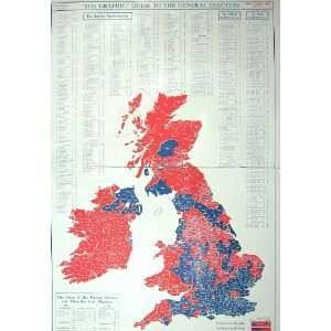  1910 GRAPHIC MAP GENERAL ELECTION CONSTITUENCIES