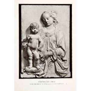  1912 Print Madonna Child Relief Verrocchio Bargello 