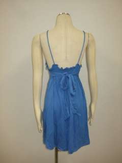 Timing Anthropologie Purple Blue Ruched Sweetheart Flattering Sexy Sun 