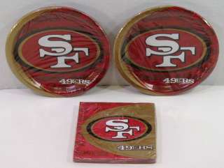 San Francisco 49ers NFL Playoffs Party 16 Paper Dinner Plates Luncheon 