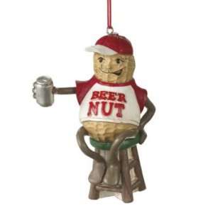  Funny Beer Nut Peanut Drinking Beer Christmas Ornament 3 