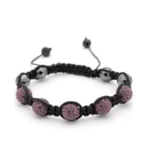  Grape Micro Pave Shamballa Bracelet Jewelry