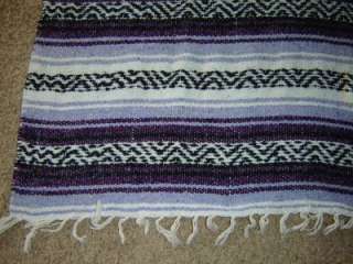   Purple Mexican Blanket Serape Saltillo Molina Indian Blanket  