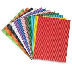  Corrugated Paper   Assorted Colors, 12 x 16, Pkg of 12 