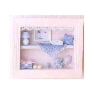  Shadow Box and Photo Frame   Horizontal with Blue 