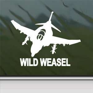  F 4 Phantom II Wild Weasel White Sticker Laptop Vinyl 