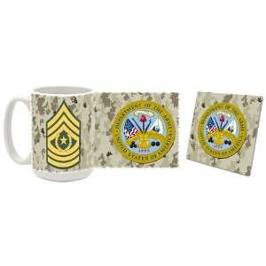  Army Rank Command Sergeant Major Coffee Mug/Coaster Combo 