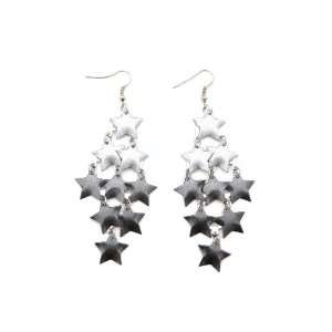  Ombre Metallic Stars Dangle Earrings Jewelry