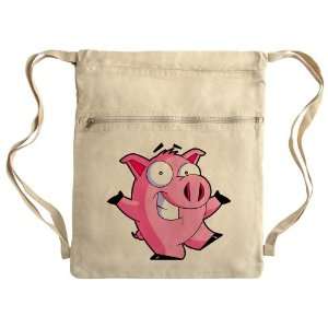  Messenger Bag Sack Pack Khaki Pig Cartoon 