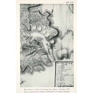  1948 Map Capture Fort St. Philip Port Mahon Minorca Island 