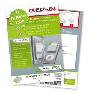  2 x atFoliX FX Mirror Stylish screen protector for Cowon X7 