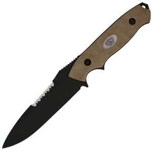   Blade Combat Knife, Drop Point, Coyote Tan, Kydex Sh. Sports