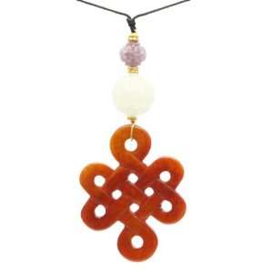  Large Serpentine Stone Endless Knot Pendant Everything 