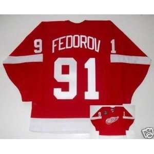 Sergei Fedorov Red Wings 1995 Stanley Cup Jersey