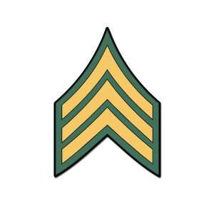  Army Rank Sergeant (Shoulder Chevron) Logo Sticker 