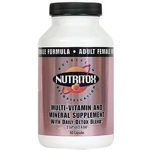 Nutritox Female Multi Vitamin & Mineral Supplement W/ Detox Blend 60 