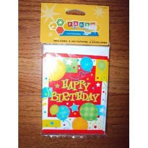  Party Like Crazy Happy Birthday Invitations 8ct.: Toys 